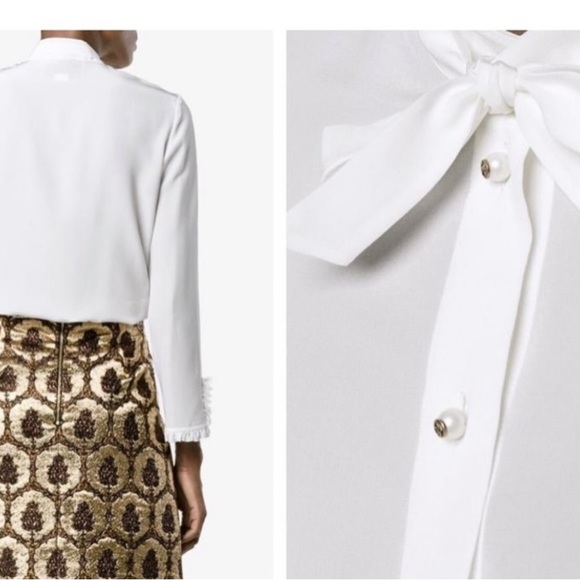 GUCCI Ivory Silk Blouse 36 NWOT - Picture 5 of 11